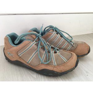 Kuru Chicane Trail Hiking Lace Up Taupe/ Spruce Suede Shoes Women's- Sz 9.5